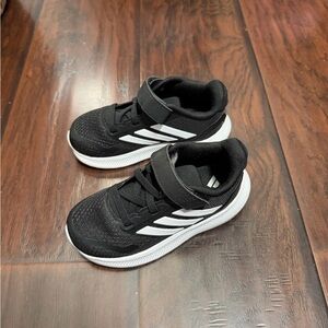 adidas Black and White Kids Velcro Sneakers